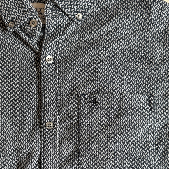 Original Penguin Navy and White Patterned Button-Down Shirt - Picture 5 of 6